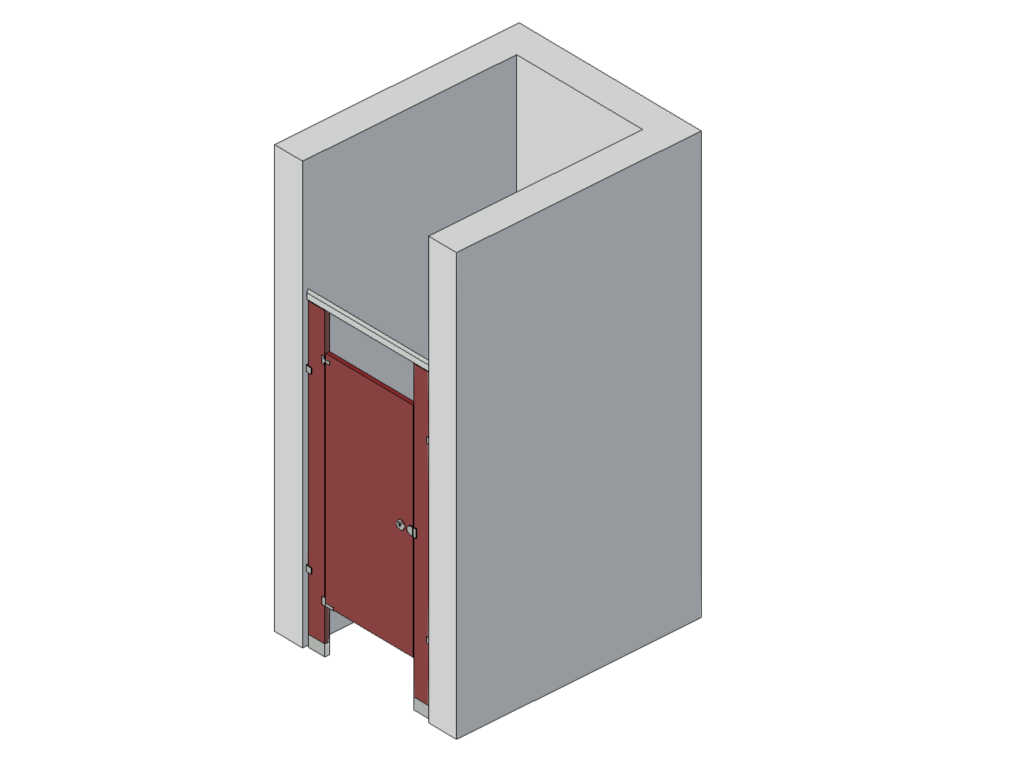 Bathroom Partitions - 1 Stall - Between Walls Left Hand Standard
