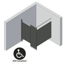 Bathroom Partitions -1 Stall - Corner Left Hand ADA