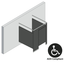 Bathroom Partitions - 1 Stall - Free Standing Right Hand ADA
