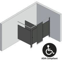 Bathroom Partitions - 2 Stalls - Corner Right Hand ADA