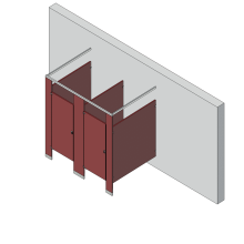Bathroom Partitions - 2 Stalls - Free Standing Left Hand Standard