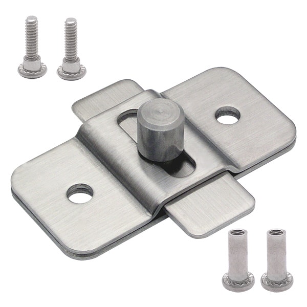 606309 LATCH-SLIDE-SURFACE MOUNTED WITH SCREW PACK - 6LP- STAMPED S/S