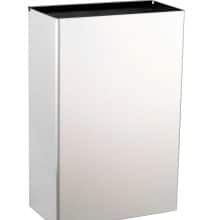 Convertible Waste Receptacle, Satin Finish, 12-Gallon