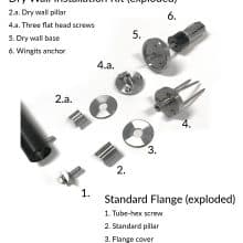 Dry Wall Installation Kit for B-9806 Grab Bars