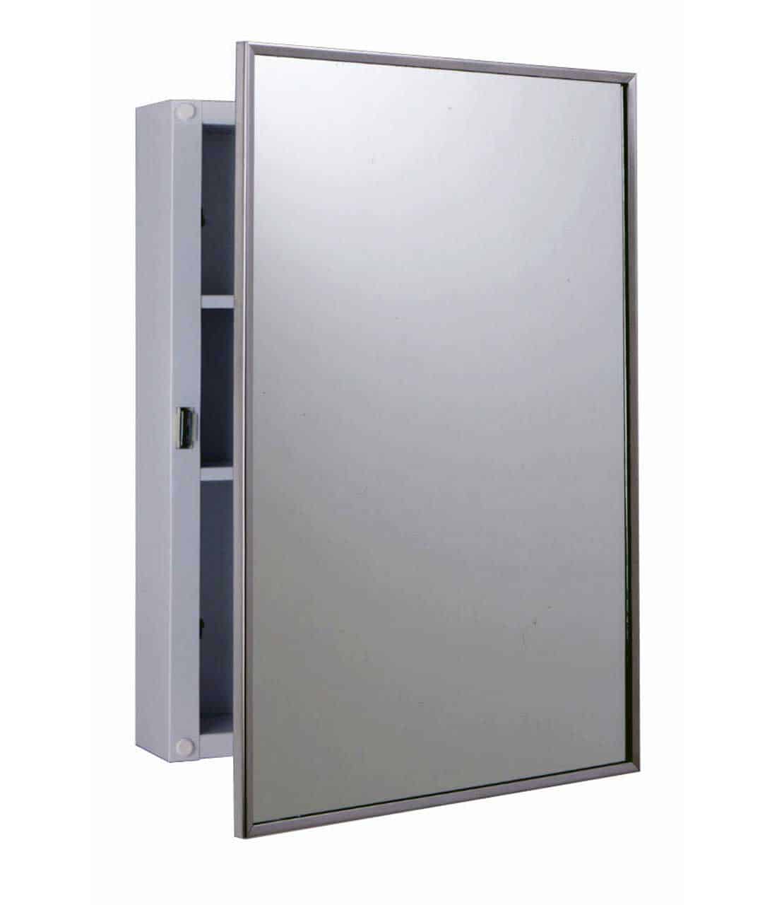Surface-Mounted Medicine Cabinet, White Enamel