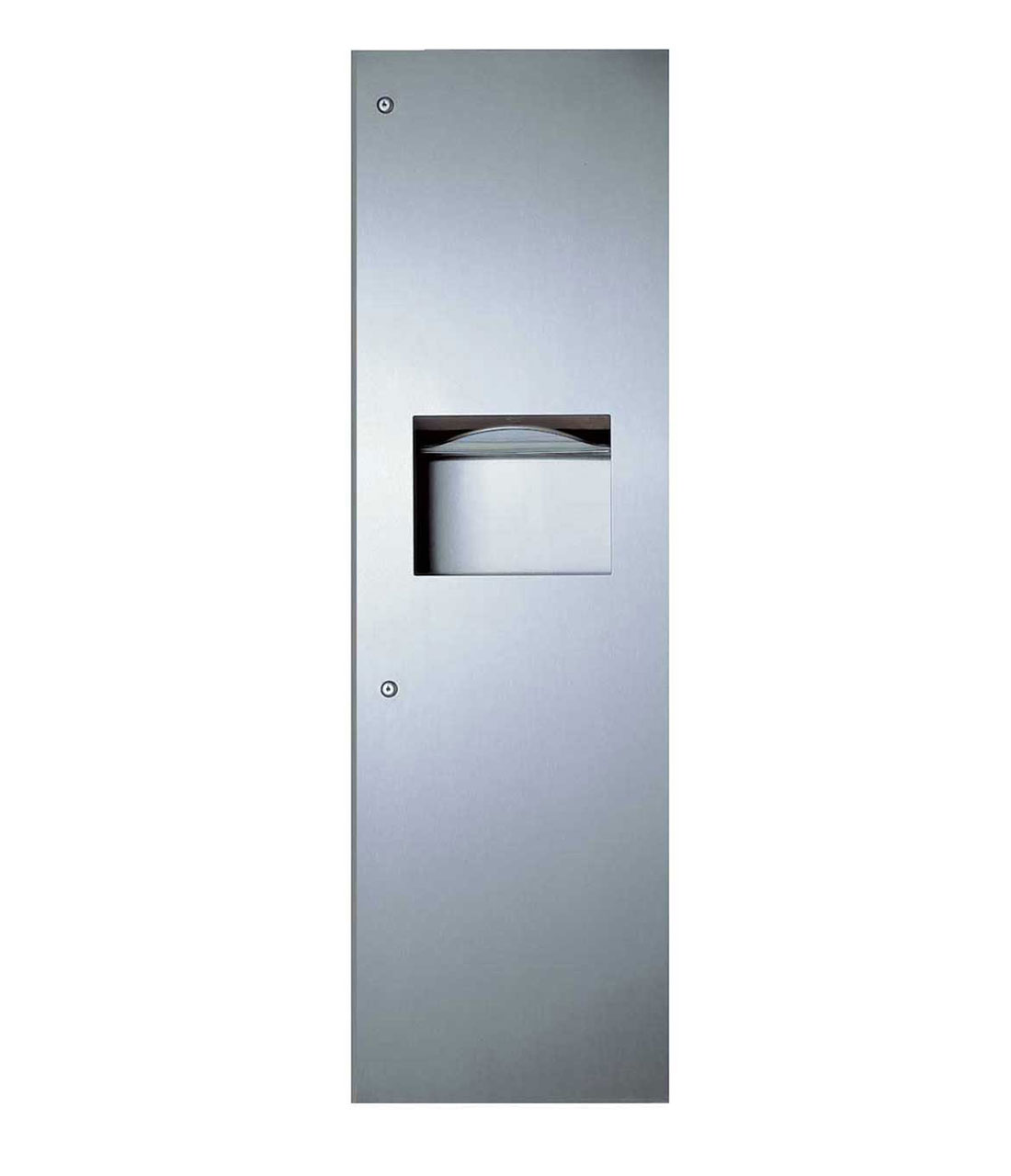 Recessed Paper Towel Dispenser and Waste Receptacle, Satin Finish, 12-Gallon Waste