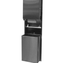 Recessed Convertible Pull Towel Dispenser / Waste Receptacle, Satin Finish, 18-Gallon Waste
