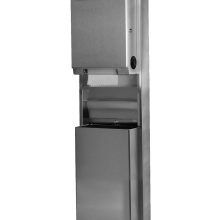 Surface-Mounted Convertible Roll Towel Dispenser/ Waste Receptacle, Satin Finish, 12-Gal.