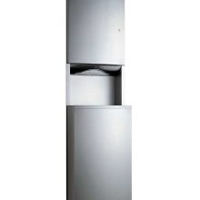 Recessed Paper Towel Dispenser and Waste Receptacle, Satin Finish, 15-Gallon Waste