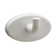 Surface-Mounted Clothes Hook, Nylon Coated, White