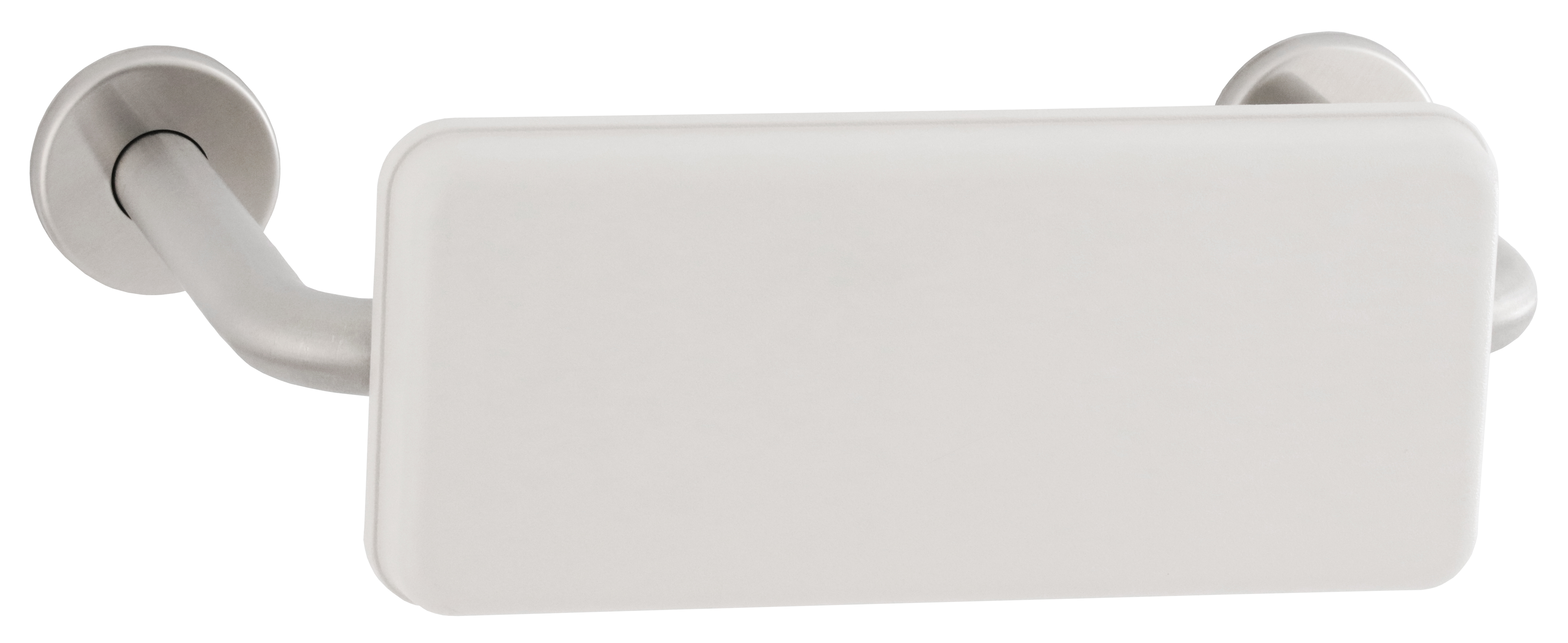 Grab Bar Rail with Padded Back Bar, Satin Finish with White Polyurethane Foam