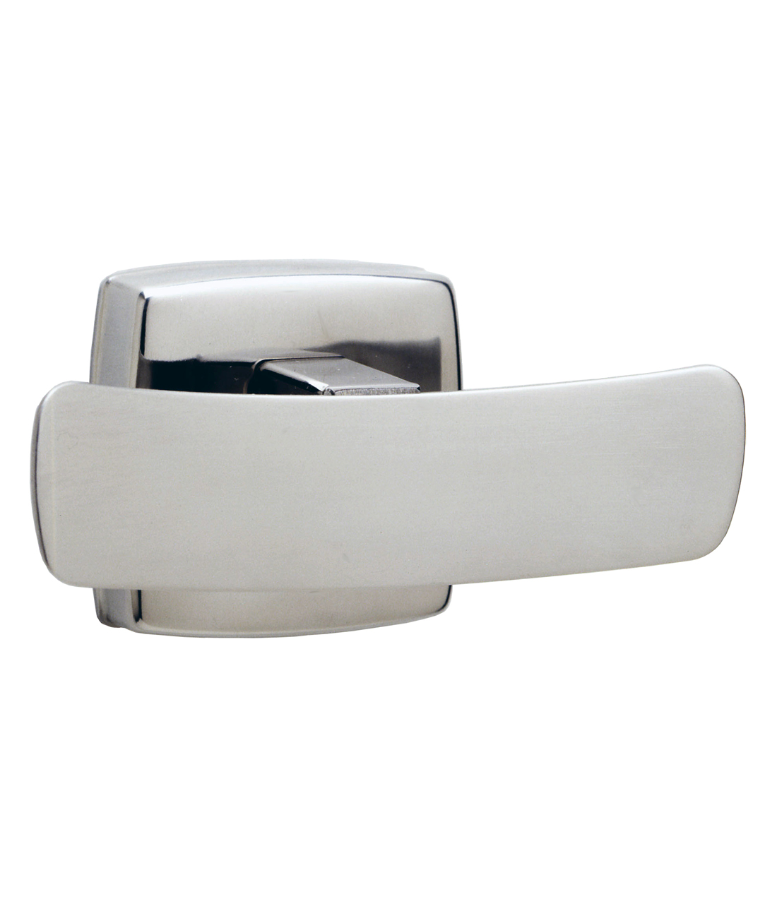 Surface-Mounted Double Robe Hook, Satin Finish