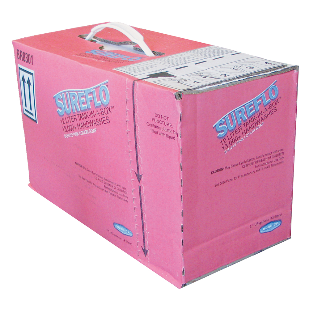 Pink Lotion Soap Cartridge for SureFlo® B-830 Liquid Soap Dispensing System, 12-L