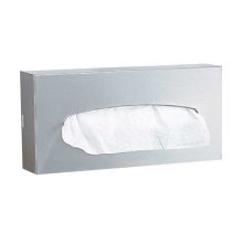 Surface-Mounted Facial Tissue Dispenser, Satin Finish