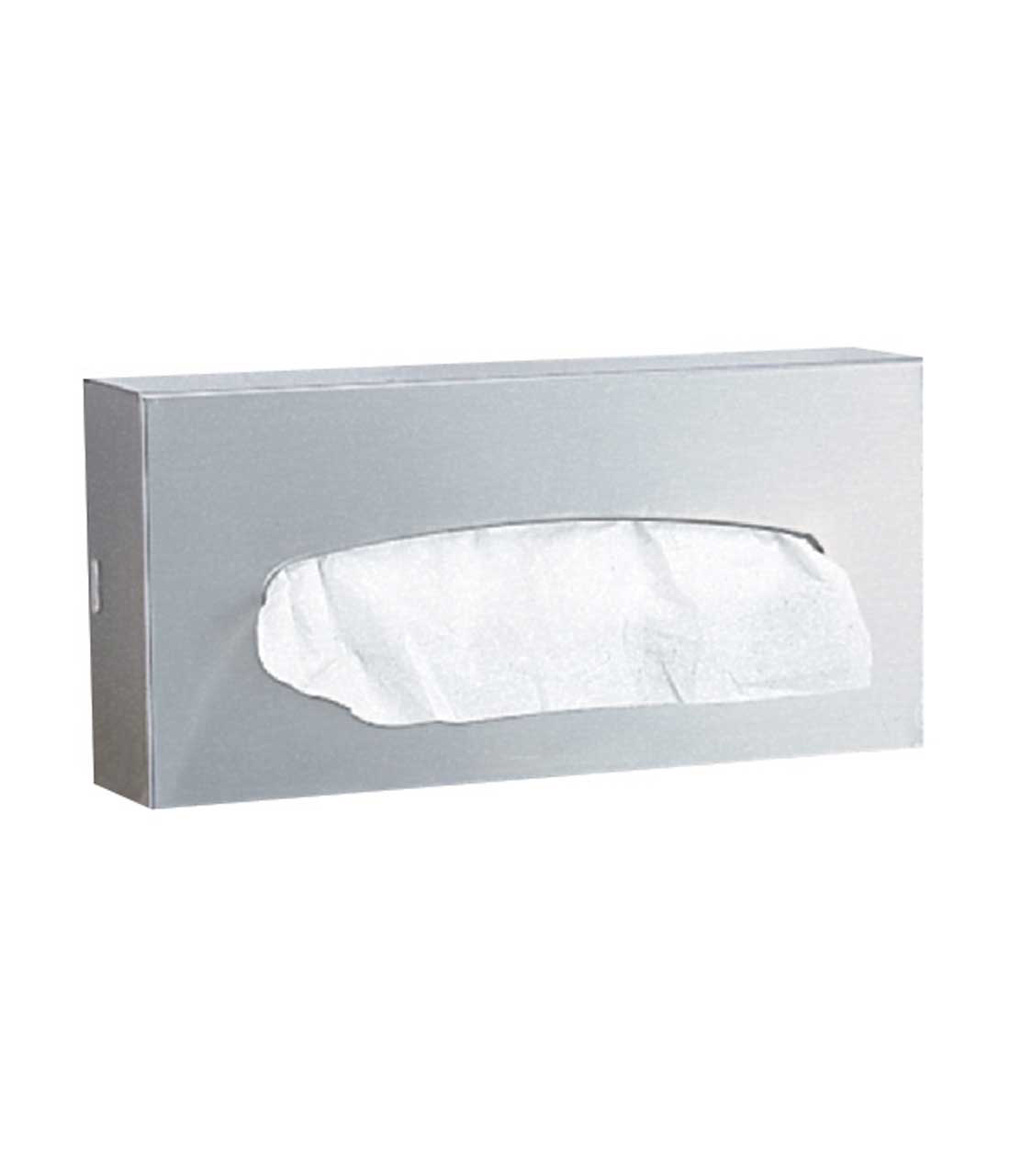 Surface-Mounted Facial Tissue Dispenser, Satin Finish