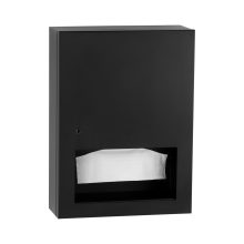 Surface-Mounted Paper Towel Dispenser, Matte Black, 400 Multifold Towels
