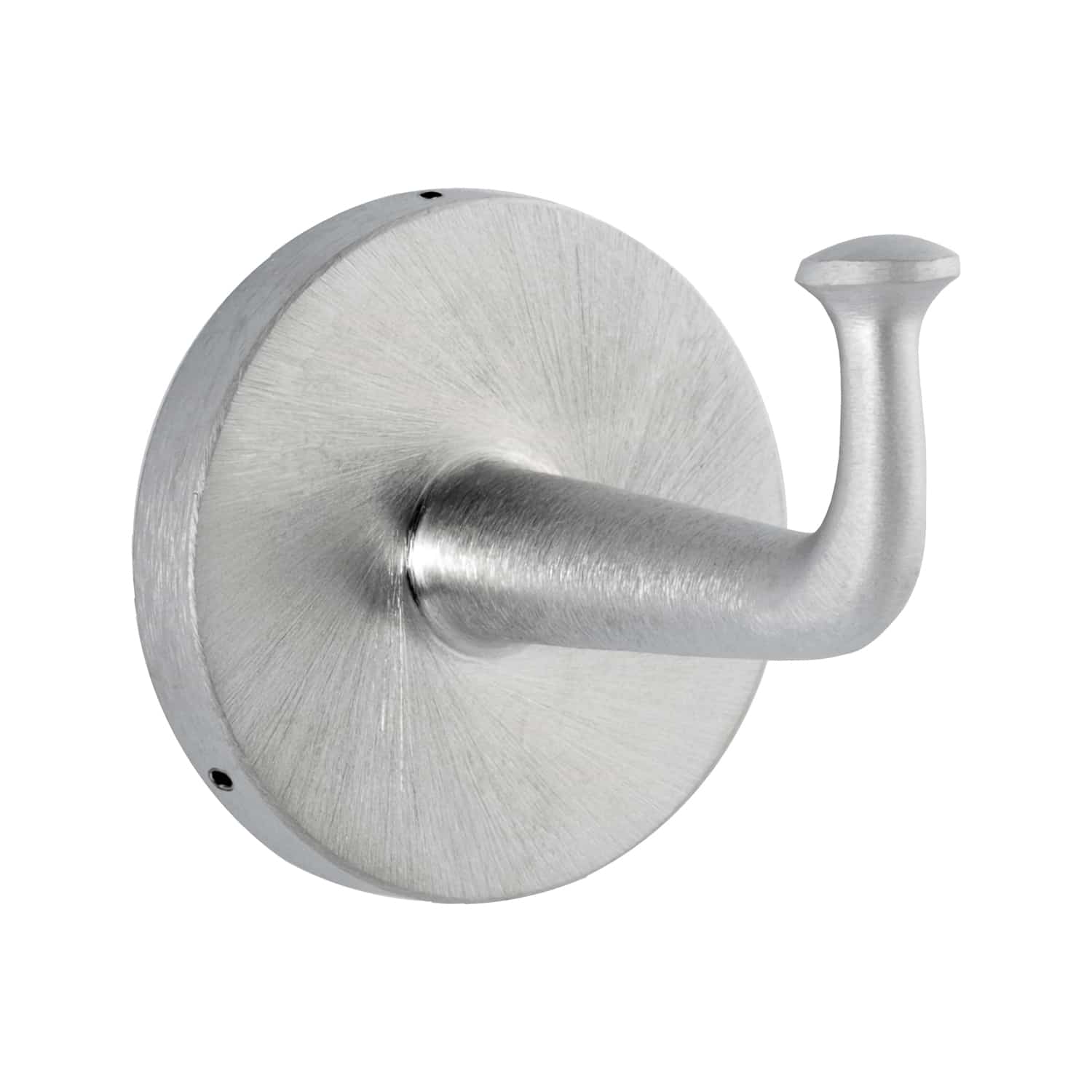 Surface-Mounted Heavy-Duty Clothes Hook, Concealed Mounting, Satin Nickel-Plated