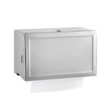 Surface-Mounted Paper Towel Dispenser, Satin Finish, 400 Single-Fold Towels