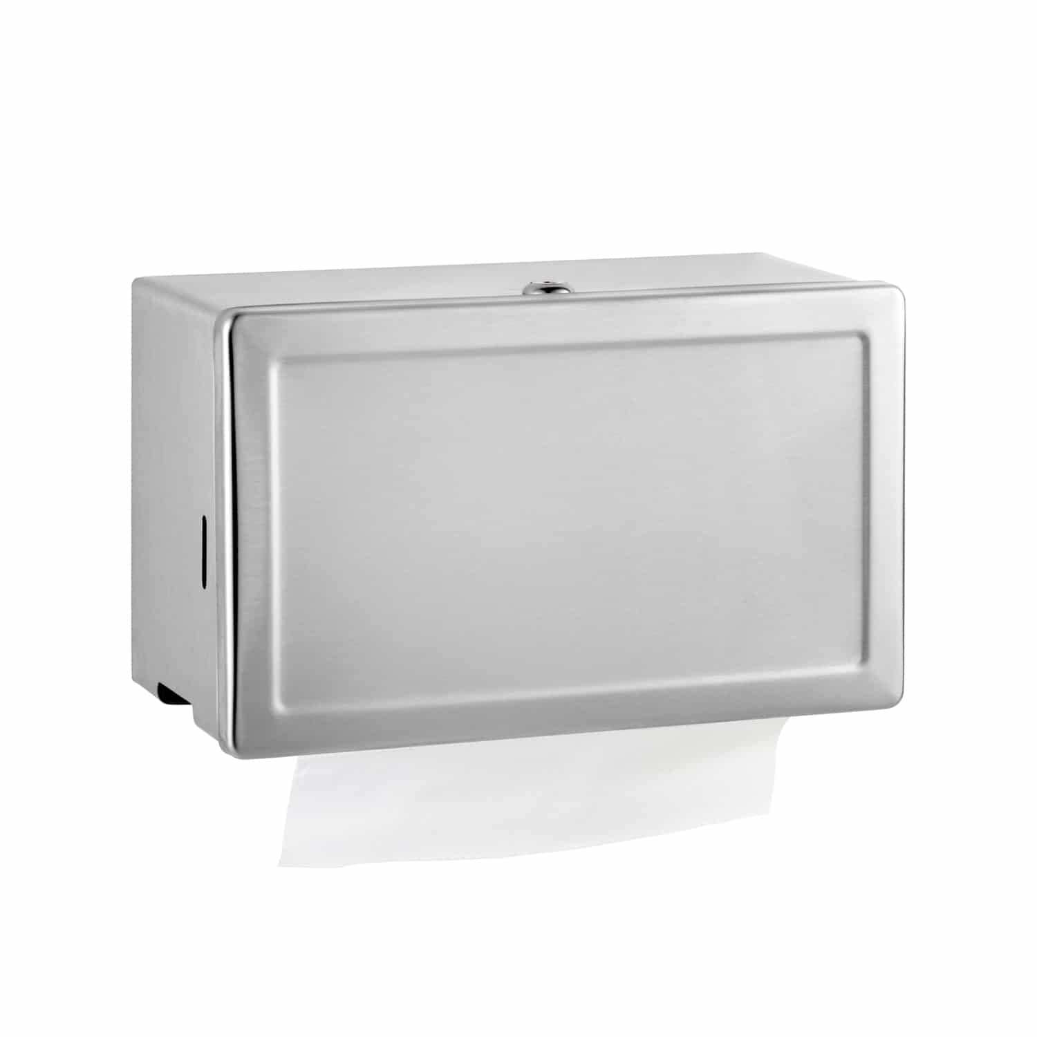 Surface-Mounted Paper Towel Dispenser, Satin Finish, 400 Single-Fold Towels