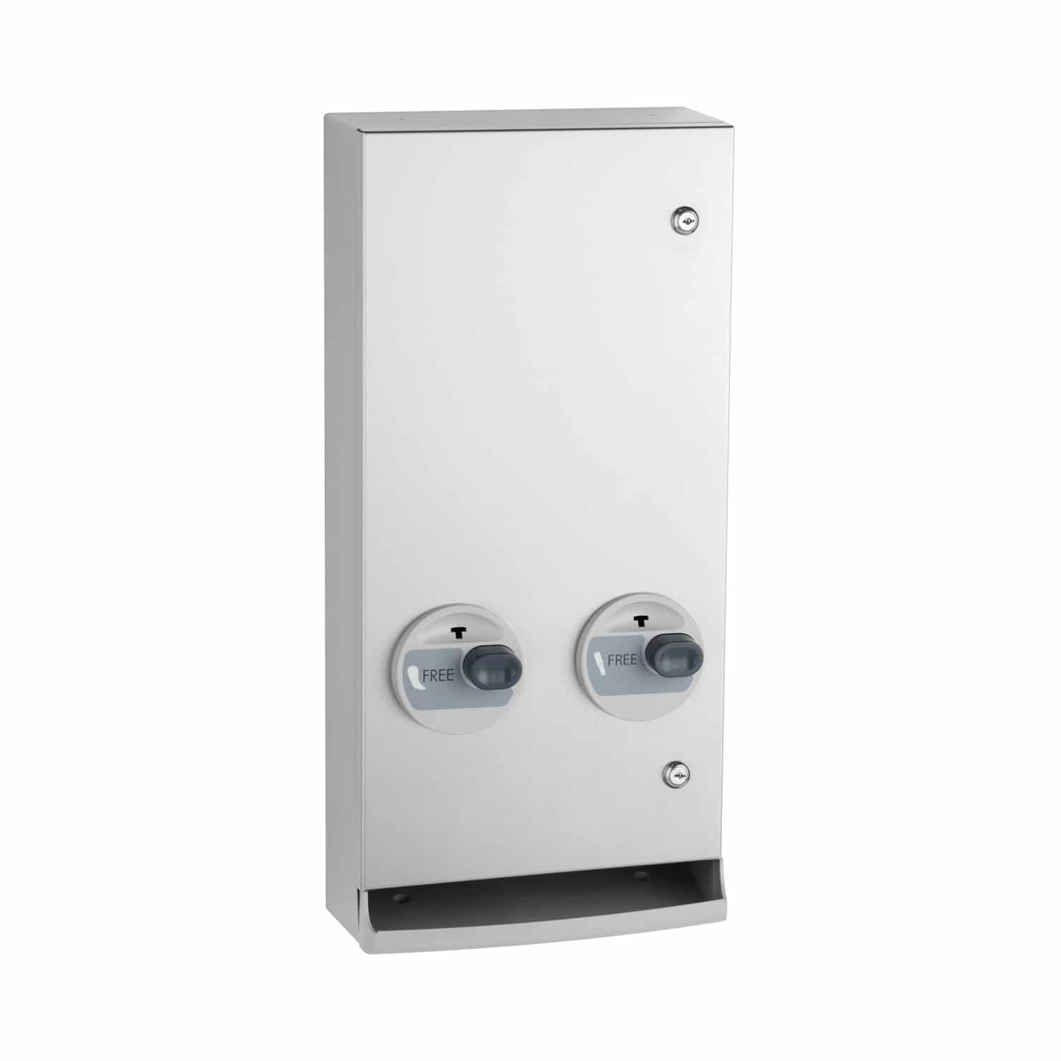 Surface-Mounted Napkin-Tampon Dispenser, Free Operation, Satin Finish