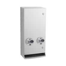 Surface-Mounted Napkin-Tampon Dispenser, 25-Cent Operation, Satin Finish