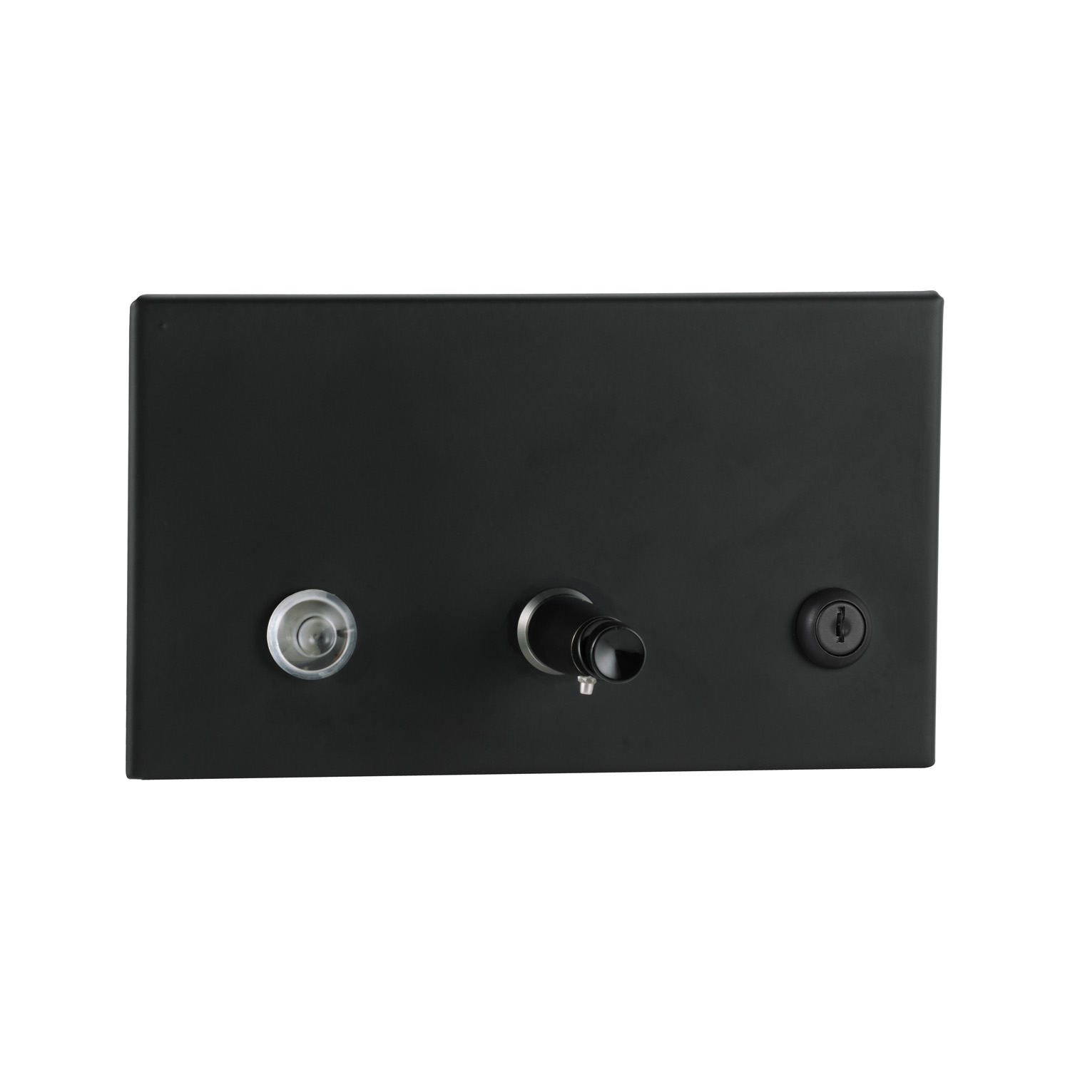 Recessed Manual, Liquid Soap Dispenser, Matte Black, 45-fl oz.