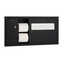 Recessed Toilet Tissue / Seat-Cover Dispenser / Waste Disposal, Left Side While Seated