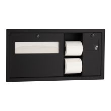 Recessed Toilet Tissue / Seat-Cover Dispenser / Waste Disposal, Right Side While Seated