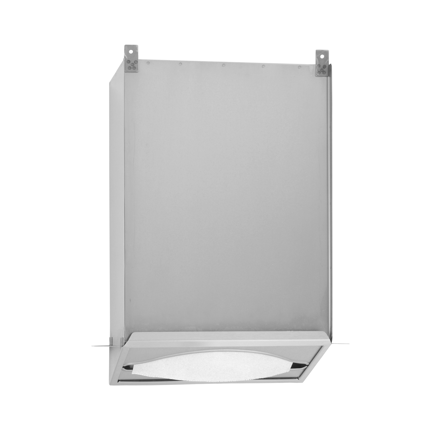 Recessed Paper Towel Dispenser, Satin Finish, 800 Multifold Towels