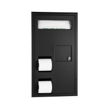 Partition-Mounted Toilet Tissue / Seat Cover Dispenser / Waste Disposal, Right Side While Seated