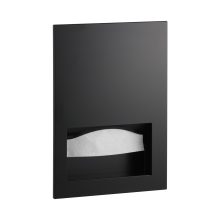 Recessed Paper Towel Dispenser, Friction-Catch, Matte Black, 400 Multifold Towels