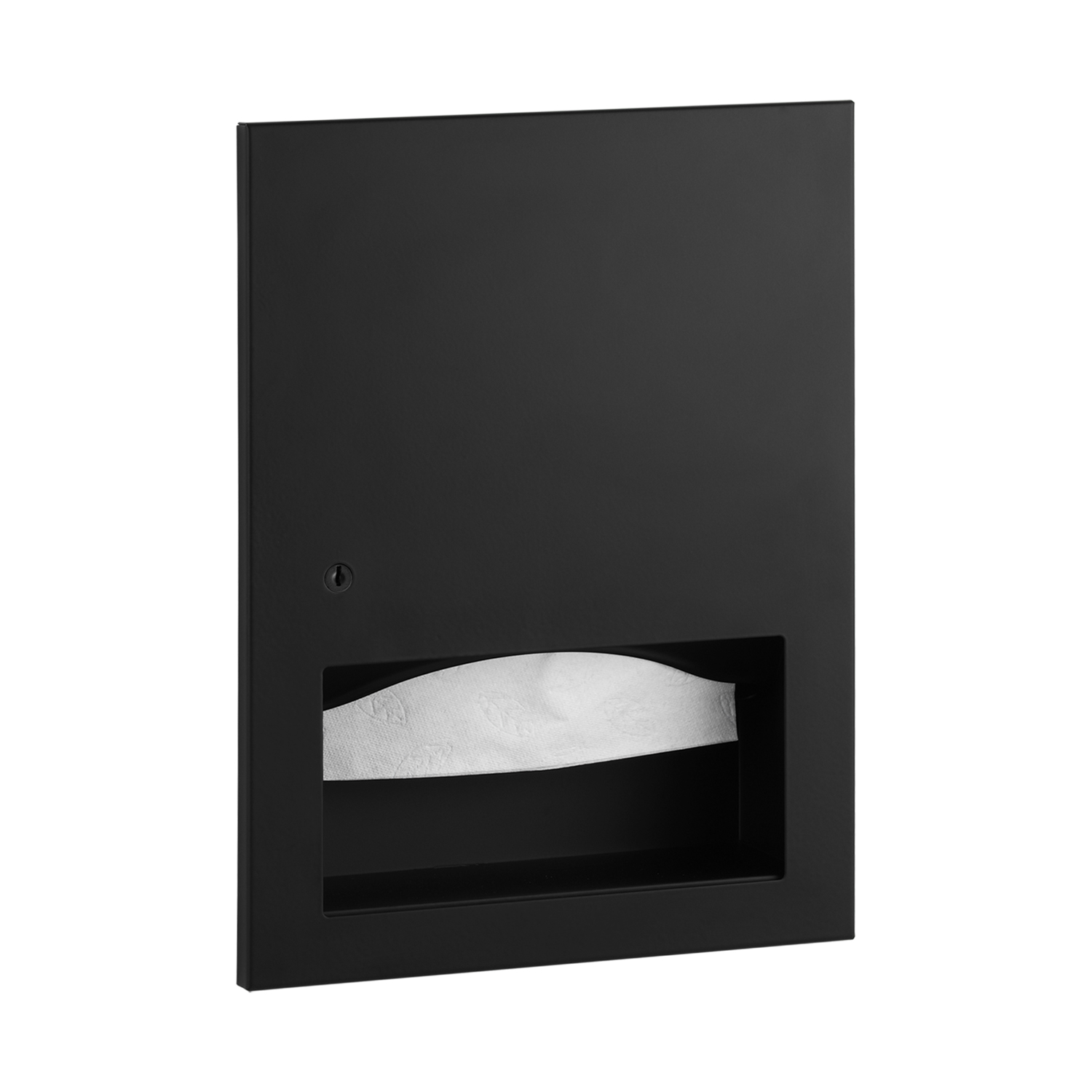 Recessed Paper Towel Dispenser, Matte Black, 400 Multifold Towels