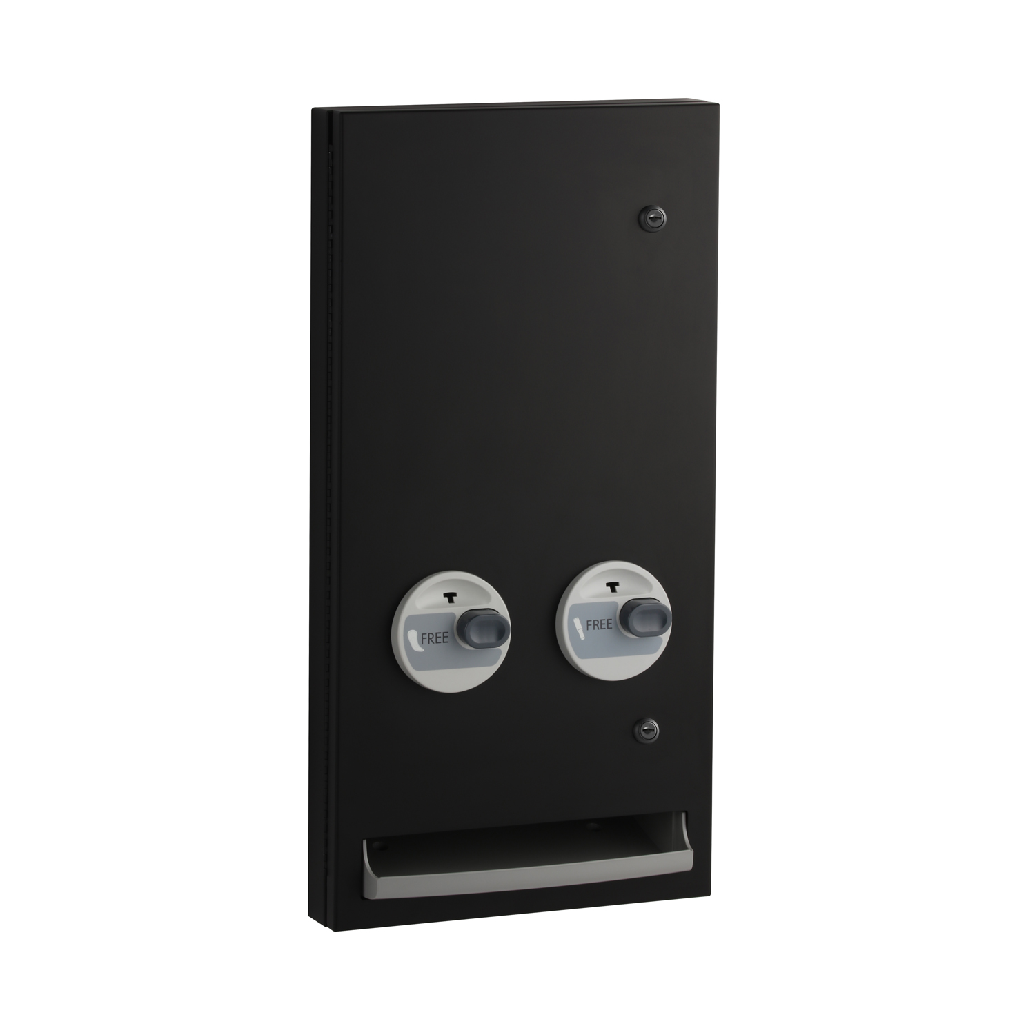 Semi-Recessed Napkin-Tampon Dispenser, Free Operation, Matte Black