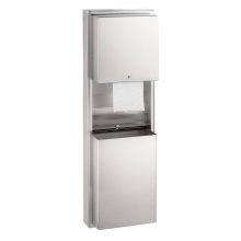 Surface-Mounted Auto Roll Towel Dispenser/ Waste Receptacle, Satin Finish, 12-Gallon