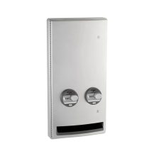 Semi-Recessed Napkin-Tampon Dispenser, Free Operation, Satin Finish