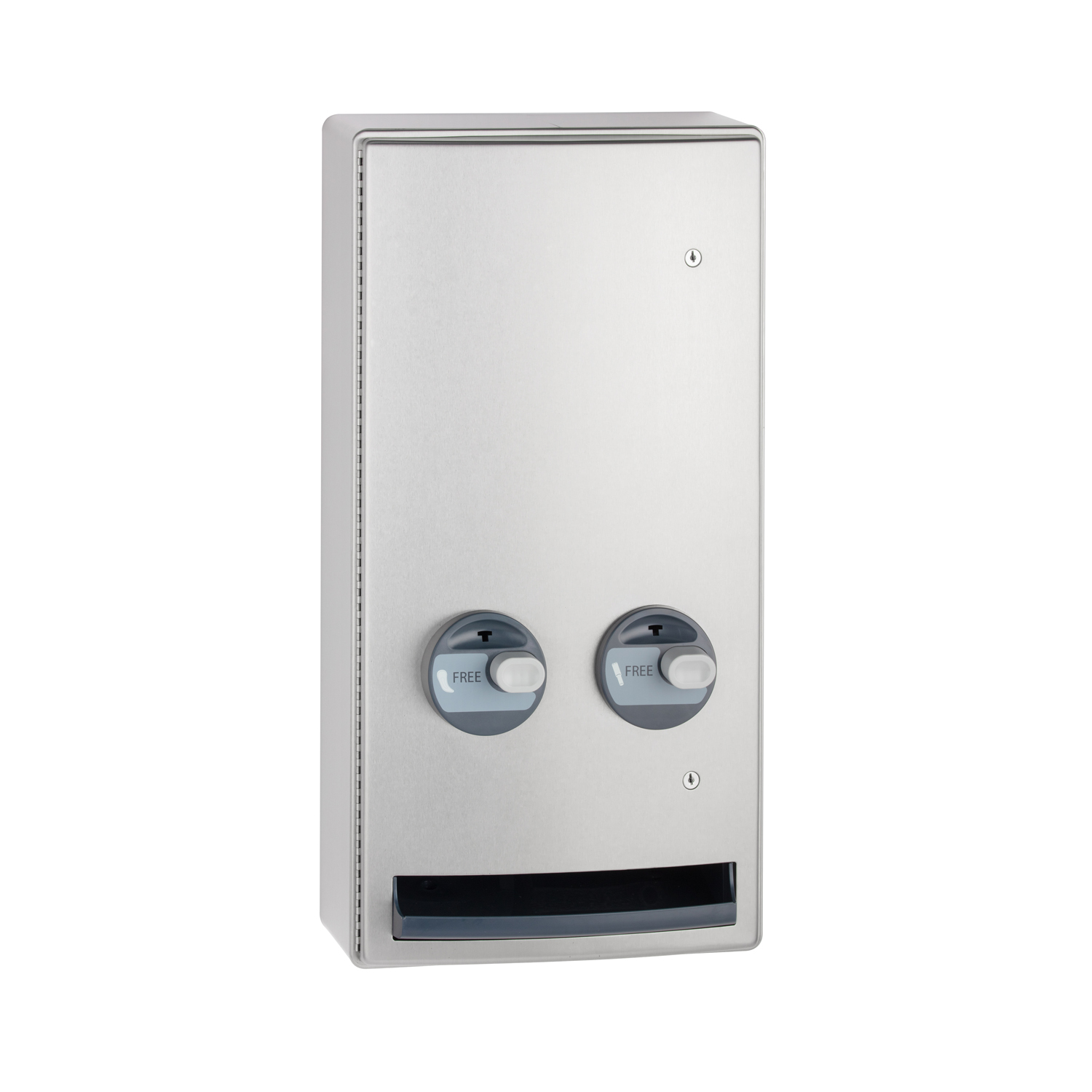 Surface-Mounted Napkin-Tampon Dispenser, Free Operation, Satin Finish