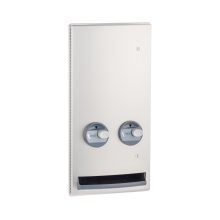 Recessed Napkin-Tampon Dispenser, Free Operation, Satin Finish