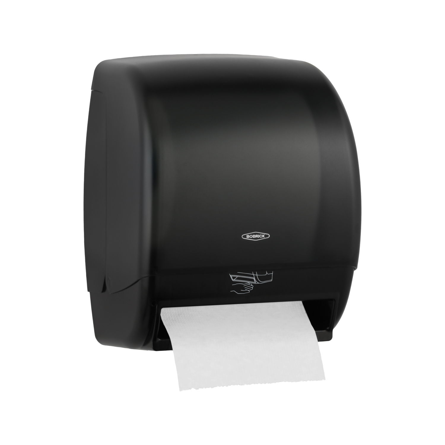 Surface-Mounted Automatic Roll Paper Towel Dispenser, Dark Translucent Plastic