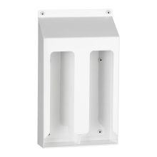 Surface-Mounted Vertical Bay Paper Towel Holder, Ligature Resistant, White Powder-Coated