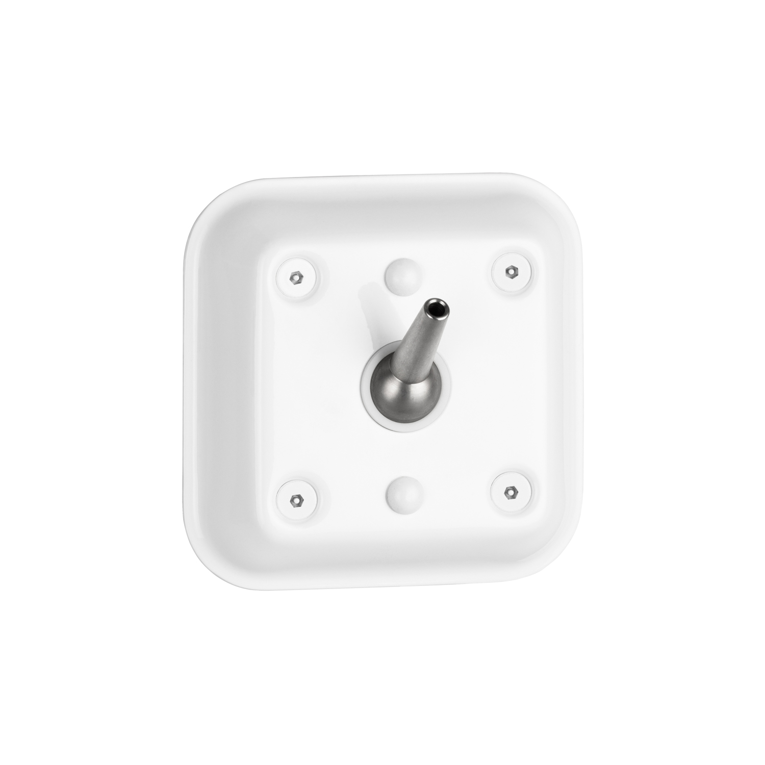 Surface-Mounted Auto-Release Clothes or Towel Hook, Ligature Resistant, White Powder-Coated