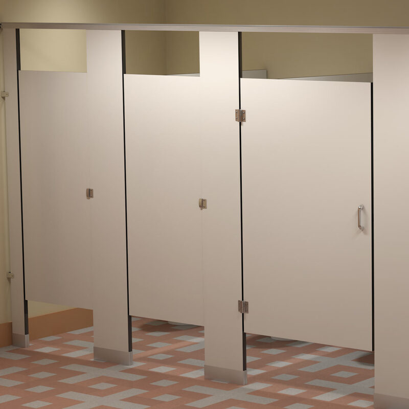 Bradley Bathroom Partitions in Solid Phenolic