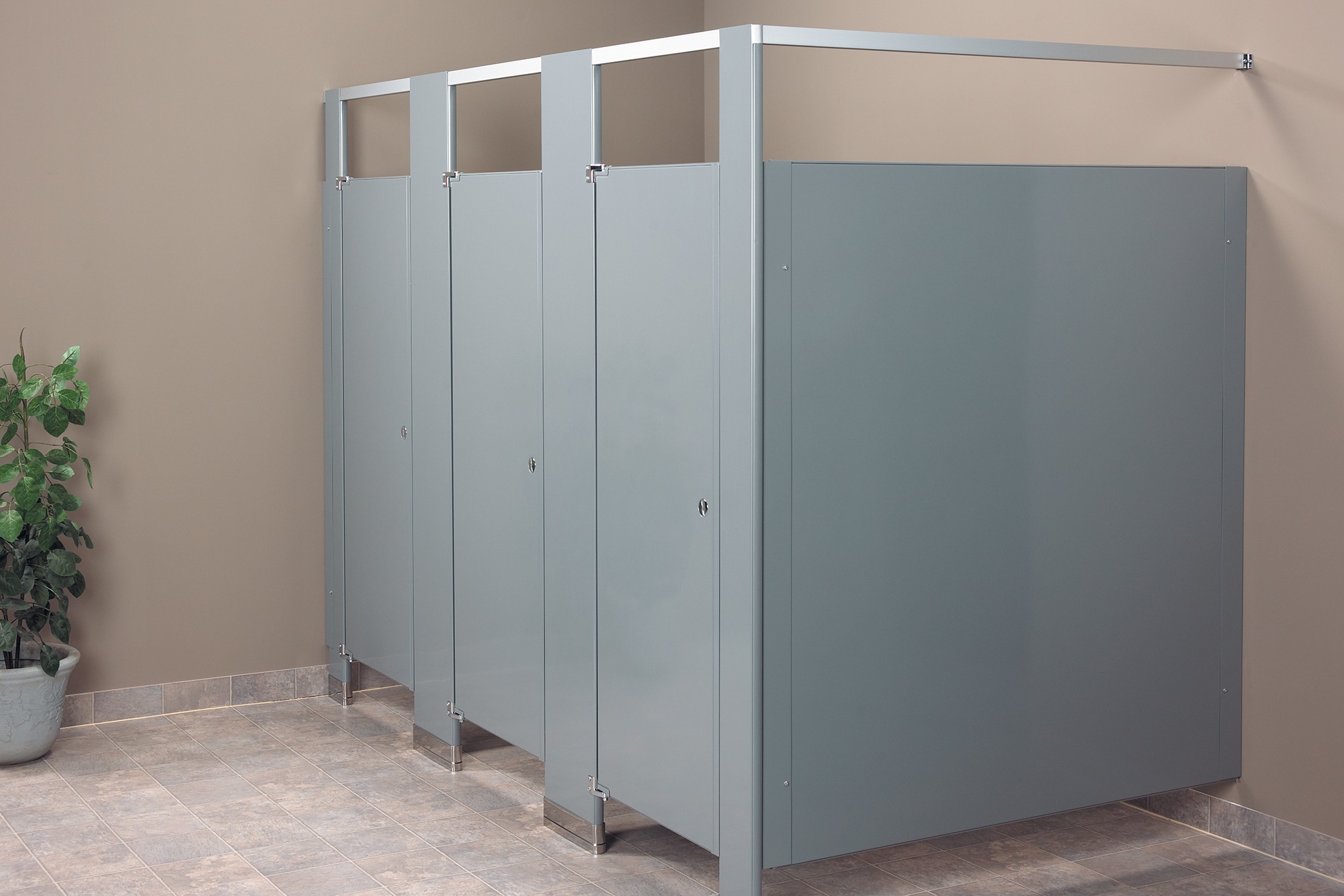 Hadrian Bathroom Partitions in gray