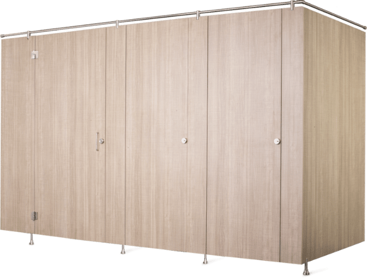 Metpar Solitude Bathroom partitions in Light Tan